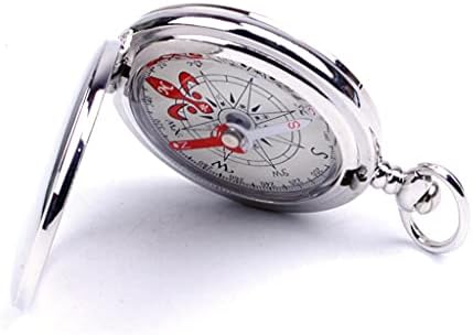 XJJZS Pocket Watch Flip Compass portátil de navegação bússola luminosa no chaveiro escuro da bússola do carro de navegação