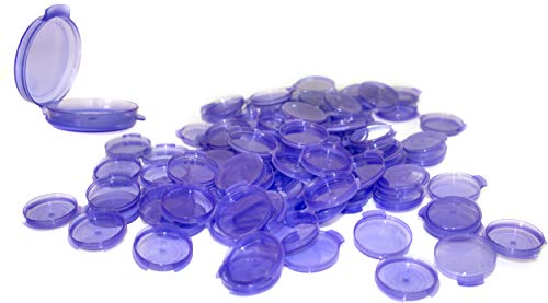 100 recipientes de testador de amostra de mini -mini -plástico de plástico transparente Purple 1/20 - podem ser usados