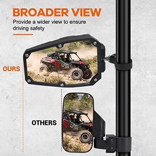 Esploratori UTV Espelhos laterais para barra de rolagem de 1,5 -2, espelhos UTV RZR compatíveis com Polaris rzr, Can Maverick