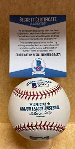 Ryan Langerhans Braves/Rangers/A assinado M.L. Baseball Beckett Q64371