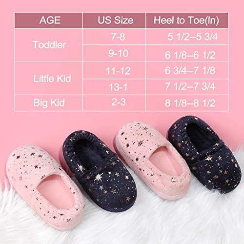 Bigwow Kids Slippers for Girls Toddler Elastic Heel House sapatos