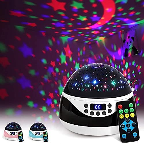 Zlxdp LED Night Light Star Master Sky Sky Lamp Starry Lamp Auto Rotativo Projector Música Tocar com USB Port Bedroom Light For Children