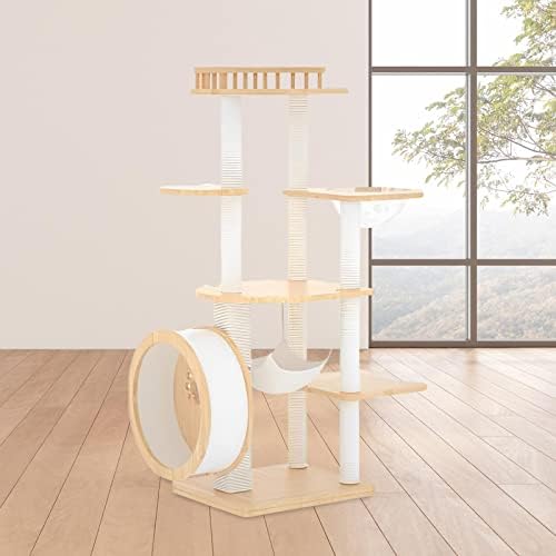 Cat Salb Tree Play Rest Rest Multi -Layer Platform Multifurpose Instale facilmente para o gato brincar, se exercitar