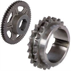 Sprocket de fita dupla ZRT 08 B-2 1/2x5/16 18 de dentes de dentes aço para mata-mata-dea