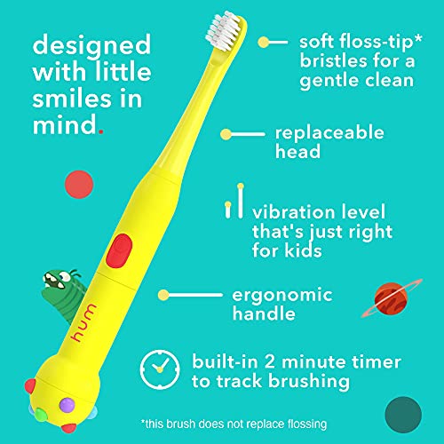 Escova de dentes inteligente com bateria do Colgate Hum, amarelo, amarelo