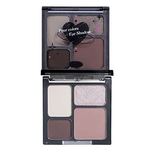 Eye Shadow Label Glitter 4 Colors Mini Olhos Sombra Placa Quad Placa Pearida Cool Coz de Magidão Escura