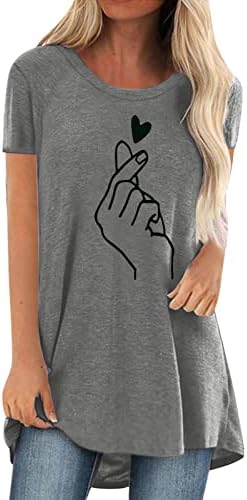 Túnicas femininas de manga longa/curta Santa Santa Claus pescoço de camiseta esvoaçante Treino de camisetas longas para usar