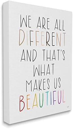 Indústrias Stupell Different é uma bela citação de tipografia inspiradora, design de Designs Lux + Me
