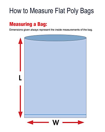 Aviditi PB832 Poly Plat Bag, 30 Comprimento x 9 Largura, 3 mil espessura, claro