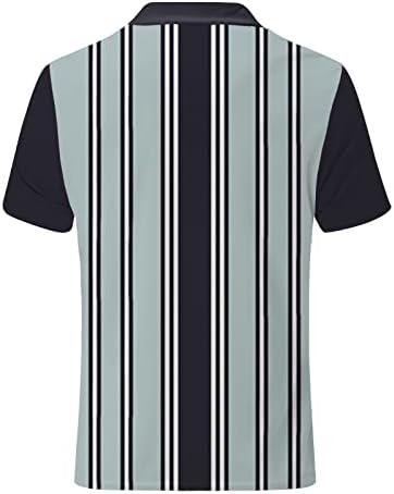 Camisetas Yhaiogs para homens camisas masculinas com bolsos masculinos com manga de algodão slim-slim-short Crewneck