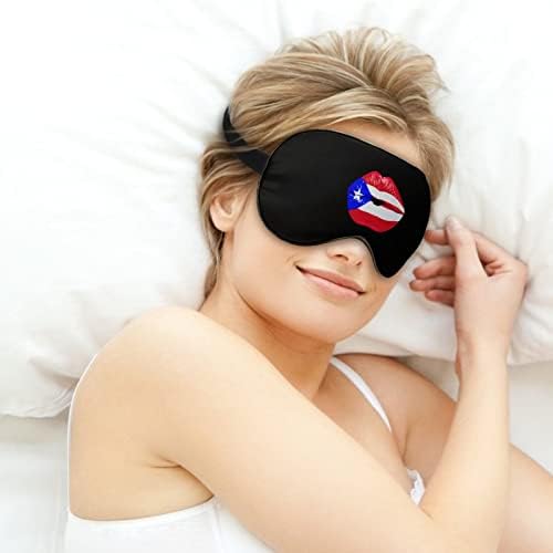 Lábio de porto rico máscara de olho máscara de olho macio de olho engraçado capa de olho de olho para a máscara de dormir