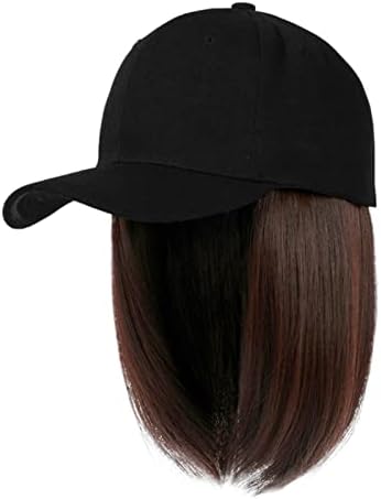 Penteado de penteado curto Chapéu de peruca removível para o boné de beisebol feminino com extensões de cabelo de garotinha