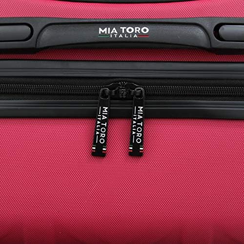 Mia Toro Itália Arte Moldada Braid Hard Side Spinner de 24 polegadas, ameixa, tamanho único