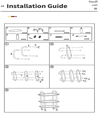 Zhuhw 3 camadas de estilo nórdico carrinho de luxo de luxo rack de armazenamento de sala de estar de cozinha simples