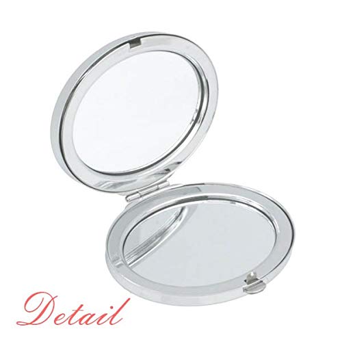 Espelho verde da Escócia Verde Espelho portátil dobra maquiagem de mão dupla lateral óculos