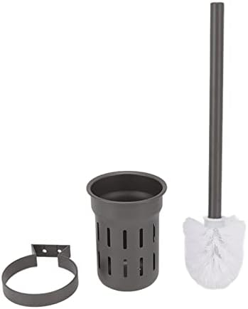 Conjunto de escovas de vaso sanitário, lavador de vaso sanitário de alumínio cinza de alumínio, adota design oco,