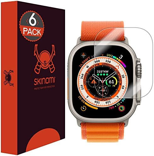 Protetor de tela Skinomi Compatível com Apple Watch Ultra Clear Techskin TPU Anti-Bubble HD Film