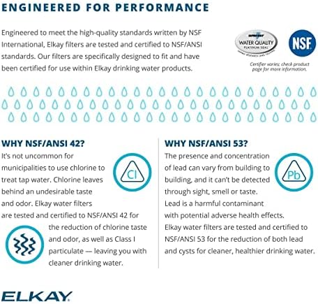 Elkay 51300C WatersEntry Plus Substacement Filter, branco