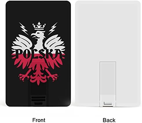 Polska Eagle Polônia Pride USB Drive Card Card Card Design USB Flash Drive U Disk Thumb Drive 64G