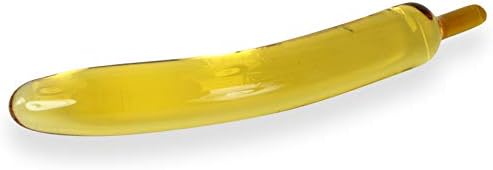Leluv Mini Banana Dildo Curved G-Spot Borossilicate Vidro Pacote de vidro com bolsa acolchoada premium