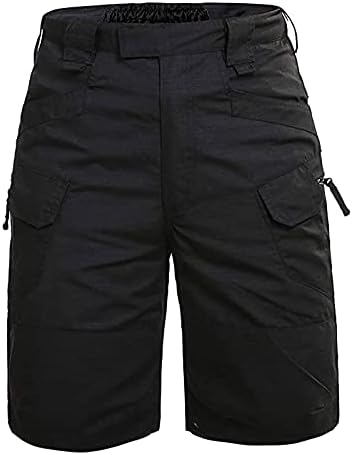 Shorts de cargo de tamanho grande masculino Classic Twillwer calça curta shorts retos com zíper bolsões multi -bolsos