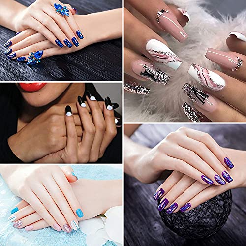 Pincel de tiphulan na cola de unhas para unhas de acrílico com pacote de unhas quadradas - 5pcs cola de unhas divididas