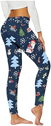 WSKMHK TLHS de Natal para mulheres Leggings Plus Tamanho 2022, Y2K Tommumy Tummy Control Feio de Xmas gráfico de treino