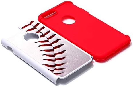 Sunshine - Tech iPhone 7 Plus Case, Baseball Sport Pattern -Absorção de choque de absorção Hard PC e híbrido interno Hybrid