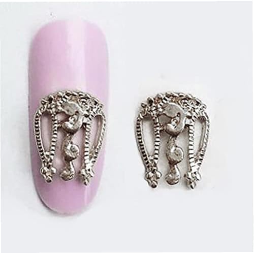 Charms de unhas de unhas Youxiu Charms de manicure Retro Manicure 3D Acessórios de beleza de unhas de unhas de metal