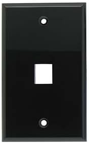 ACCL 1Port Keystone Wallplate Black Smooth Face, 10 pacote