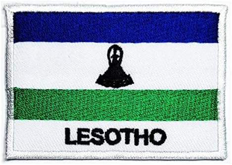 Kleenplus 2pcs. 1,7x2,6 polegada. Traje de emblema do emblema da bandeira da bandeira do Lesoto