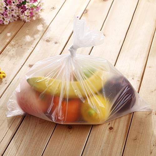 12 x 16 Bolsa de produtos de plástico em uma bolsa transparente de rolo, pão e supermercado, 350 sacos/rolos, total 4 rolos