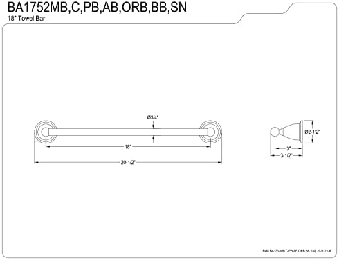 Kingston Brass BA1752PB Heritage