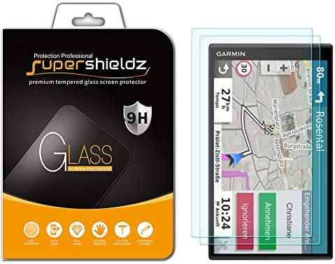 Supershieldz projetado para Garmin DriveSmart 65 e Drivesmart 61 Protetor de tela de vidro temperado, anti -scratch, bolhas sem bolhas