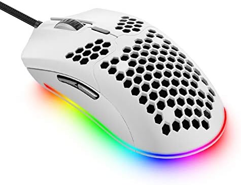 Mouse de jogos com fio leve com 7 botões 26RGB LIVRA DE BENÇÃO DOIS BENÇÁVEL PAW3325 12000 DPI Sensor óptico Ultralight Ergonomic