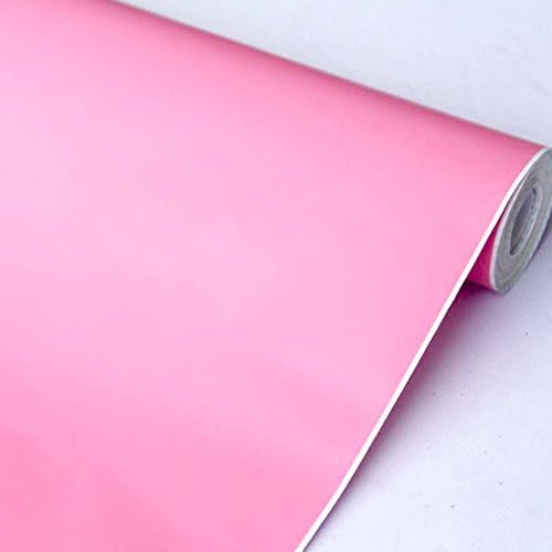 Yifely Pink Color Solid Colletop Protect Paper Peel & Stick Shelf Liner Reformish Old Dresser Gavetas 17,7 polegadas por 9,8 pés