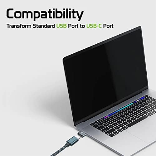 Usb-C fêmea para USB Adaptador rápido compatível com seu Blu Vivo Xi+ para Charger, Sync, dispositivos OTG como teclado,