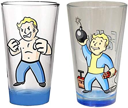 Toynk Fallout 16oz Pint Glass Set, conjunto de 2