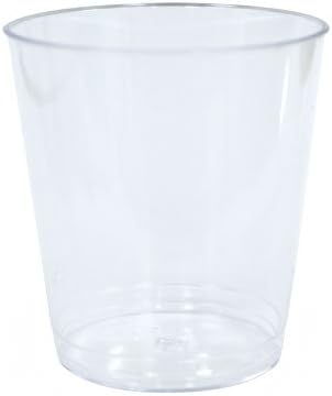 Dimensões da festa Cup-2oz de tiro de plástico | Claro | Pacote de 60 tumbler, 60 contagem