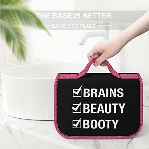 Brains Bolsa de higieness de belicha de beleza com gancho de gancho suspenso Organizador de bolsa cosmética para viagens de ginástica