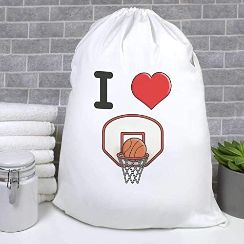 Azeeda 'I Love Basketball' Laundry/Lavagem/Bolsa de Armazenamento