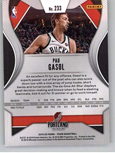 2019-20 Panini Prizm 233 Pau Gasol Portland Trail Blazers NBA Basketball Card NM-MT