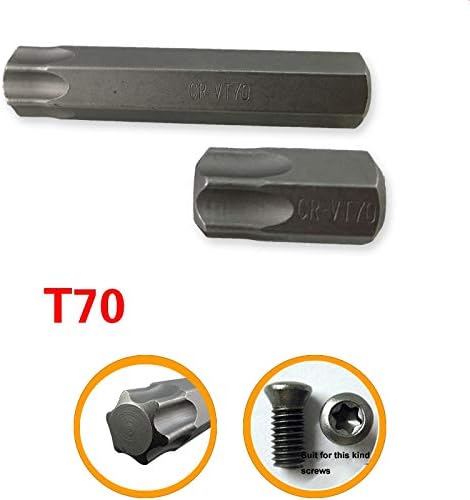 Chave de fenda 2pcs/conjunto de 14 mm de diâmetro hexagonal haste t70 fé de fenda Ocus Bits Tool 35mm & 70mm Comprimento