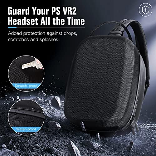 Caso de transporte rígido do Timovo para PlayStation VR2, PS VR2 Viagem Bolsa de ombro protetora Backpack Crossbody Backpack à prova
