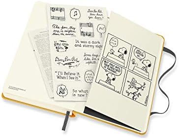 Moleskine Limited Edition Peanuts 12 meses 2022 Planejador diário, capa dura, bolso, amarelo