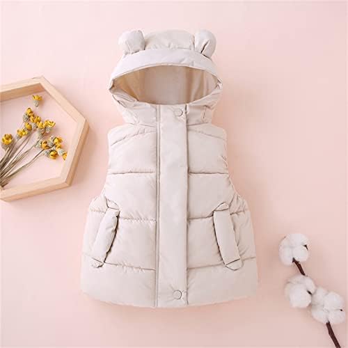 Crianças crianças meninos meninas meninas inverno quente urso leve orelhas com capuz com capuz com casaco de colete acolchoado