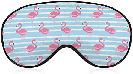 Flamingo Máscara de olho impressa no sono Tampa de olhos macios com cinta ajustável Night Travel Tickade Tap for Men Mulheres