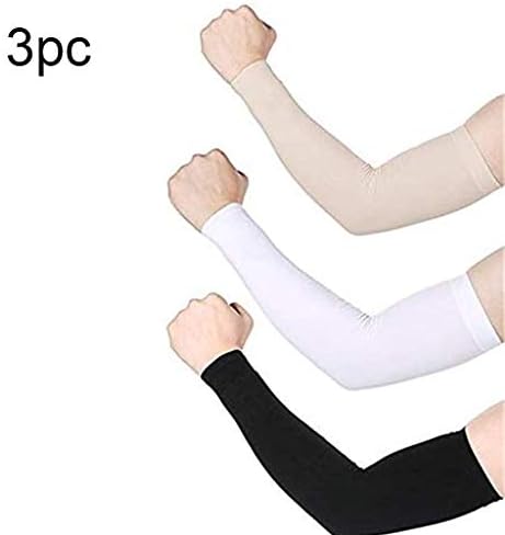 PMUYBHF 3 Pares Proteção UV Adulto Mangas de braço de resfriamento Sun Slayves Arm Cover para mulheres e meninas e jovens
