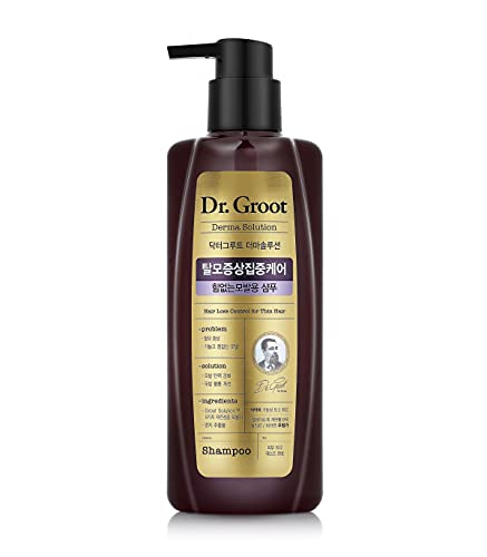 O shampoo de perda de cabelo do Dr.Groot para cabelos finos de 400 ml - fortaleça cabelos fracos e finos das raízes e melhora a firmeza