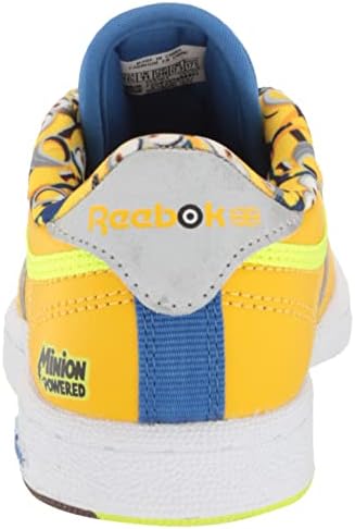 Reebok Girls 'Club C 85 Sneaker, Primal Yellow/Humble Blue/Silver Metallic, 2 M Us